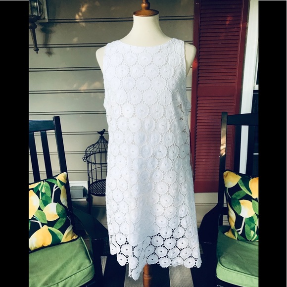 Ruby Rd. Dresses & Skirts - Ruby Rd. White Lace Sheath Dress Size 14